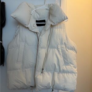 Women's Cream Puffer Vest
